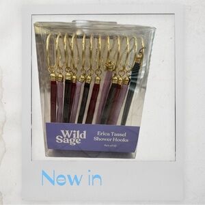 WILD SAGE “Erica” Tassel Shower Hooks (12)